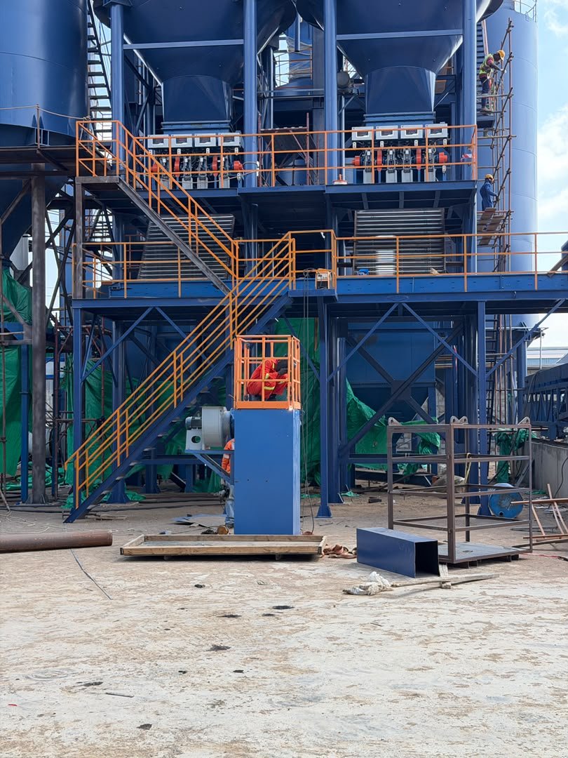 Industrial gypsum production facility